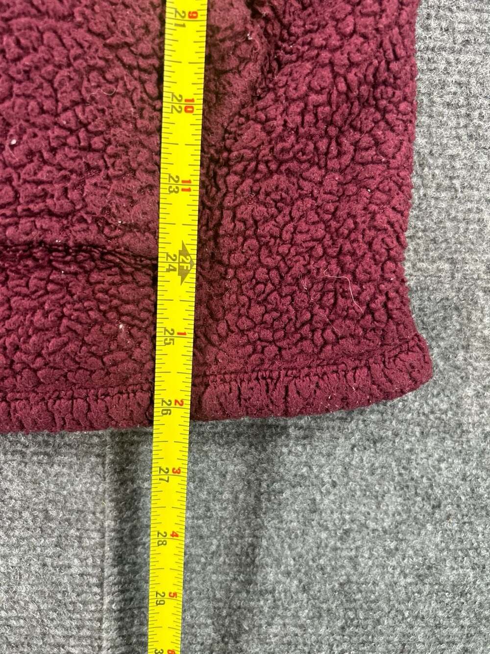 PINK Victoria's Secret Sherpa Pullover Hoodie Size S Burgundy - Picture 8 of 9